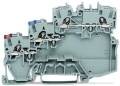 2000-5311 3 iletkenli sensör klemensi; renkli iletken girişleri ile; 1 mm²; Push-in CAGE CLAMP®; 1,00 mm²; gri (  50 Adet )