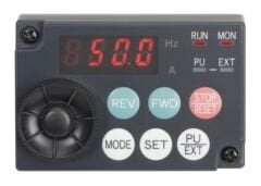 FR-PA07 Basit Parametre Ünitesi, kasa yüzeyine monte etmek için; tüm FR-E700'ler için