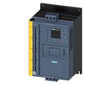SIRIUS yumuşak yol verici 200-480 V 18 A, 7,5kW/400 V, 110-250 V AC vidalı bağlantı, ağır şartlara ve emniyetli çalışmaya uygun. SIL1 STO