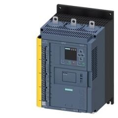 SIRIUS yumuşak yol verici 200-480 V 113 A, 55kW/400 V, 110-250 V AC vidalı bağlantı, ağır şartlara ve emniyetli çalışmaya uygun. SIL1 STO