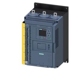 SIRIUS yumuşak yol verici 200-480 V 143 A, 75kW/400 V, 110-250 V AC vidalı bağlantı, ağır şartlara ve emniyetli çalışmaya uygun. SIL1 STO