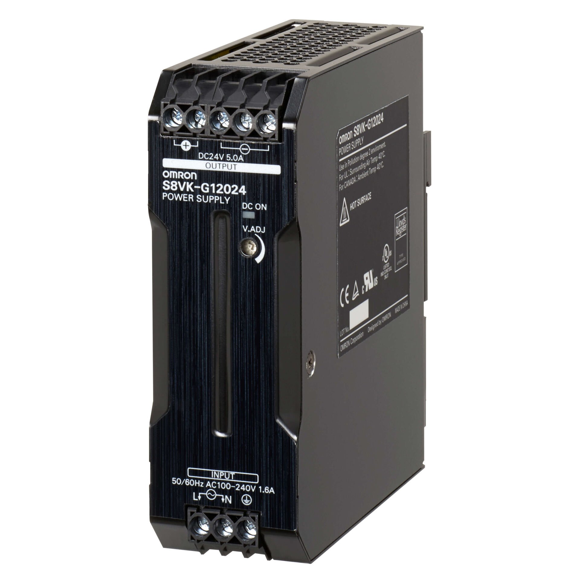 Coated version, Book type power supply, Pro, Single-phase, 120 W, 24VDC, 5A, DIN rail mounting