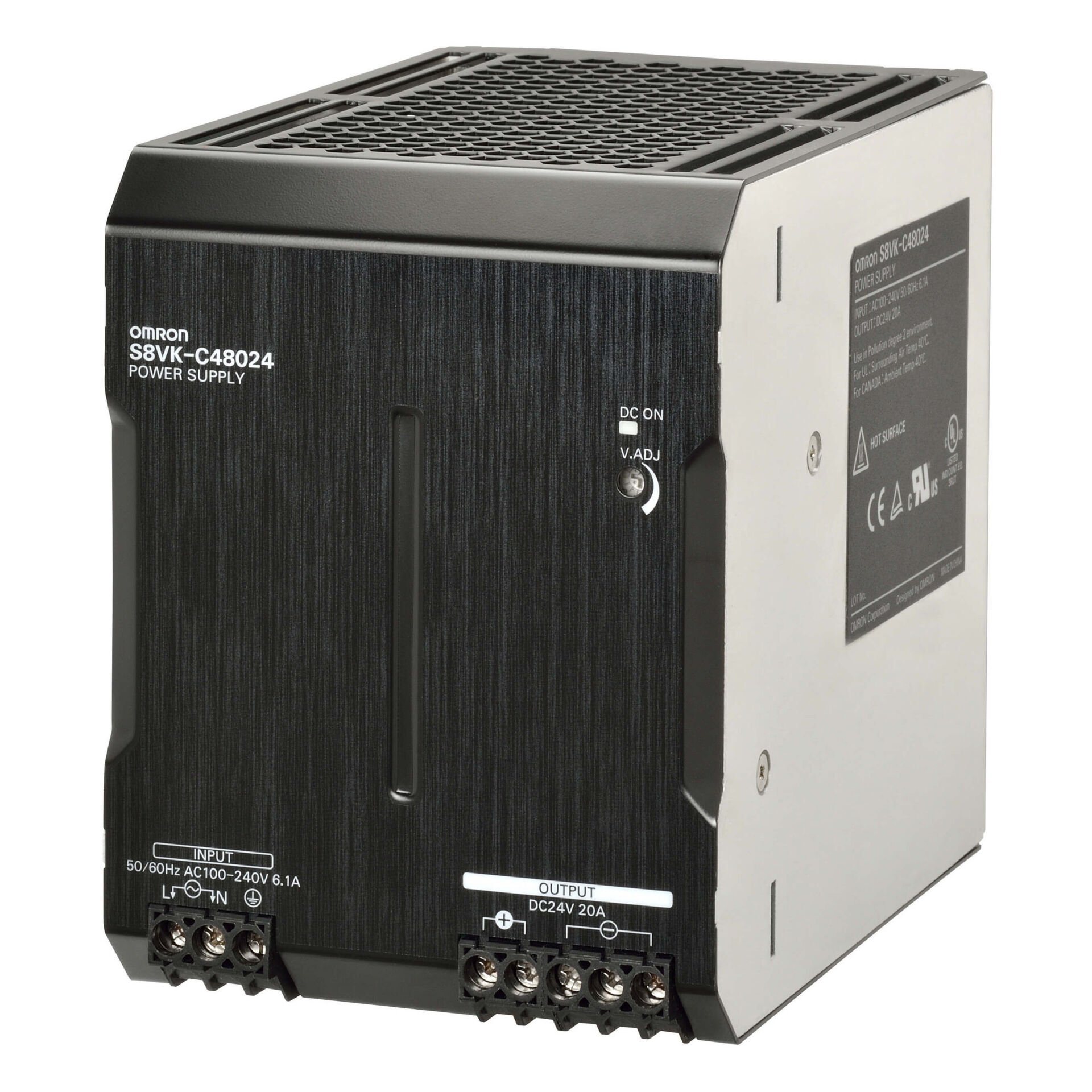 S8VK-C48024 24VDC 20A Ray Tipi Güç Kaynağı OMRON