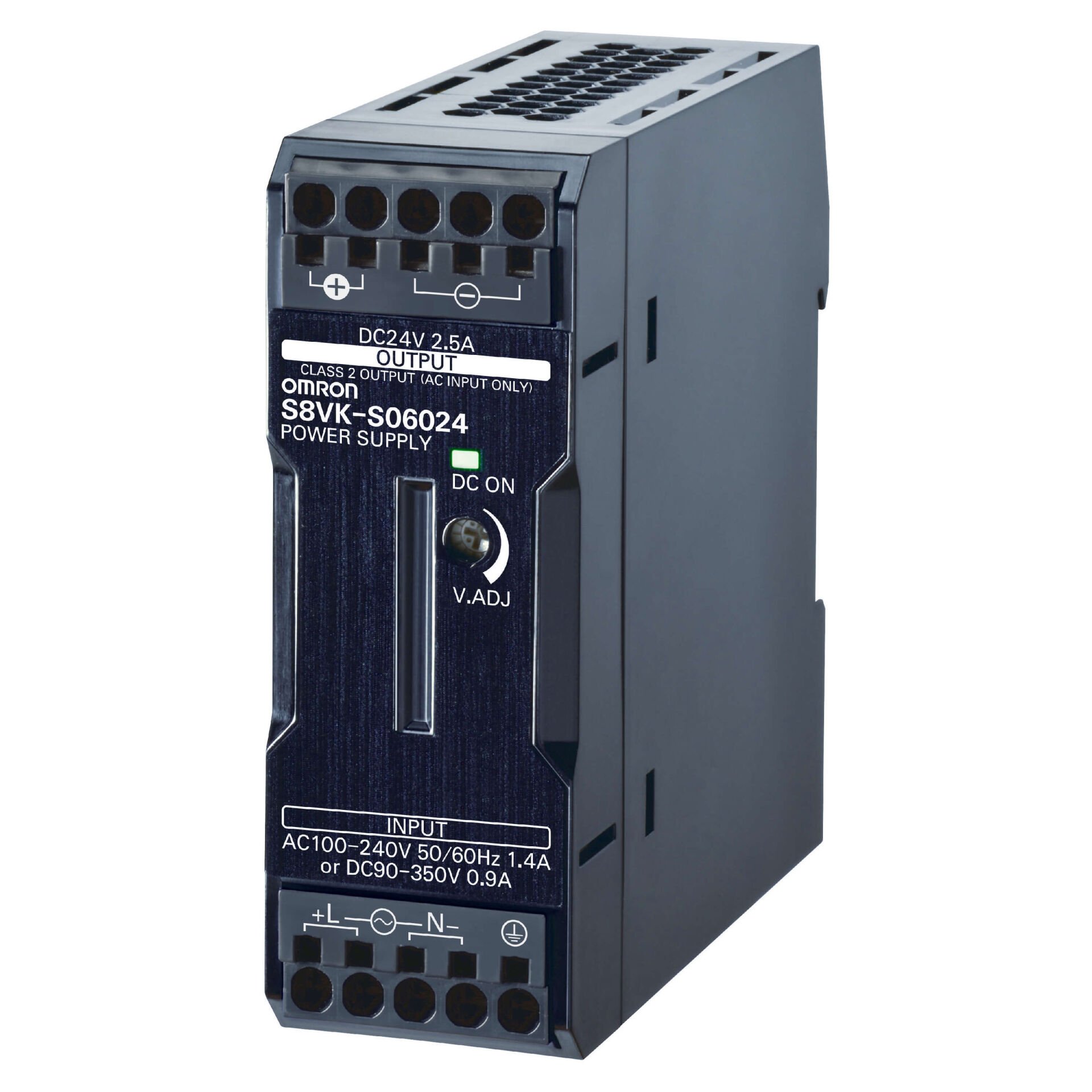 Kitap tipi güç kaynağı, PRO, 60 W, 24VDC, 2.5 A, DIN ray montaj, Push-in Plus terminal, silikon kaplamalı, sıvı geçirmez