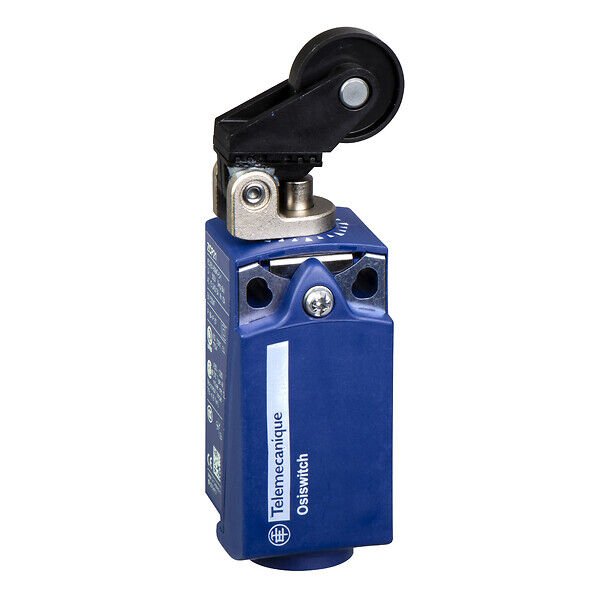 Limit switch, Limit switches XC Standard, XCKP, thermoplastic plastic roller lev plunger H or V, 1NC+1 NO, snap, M16