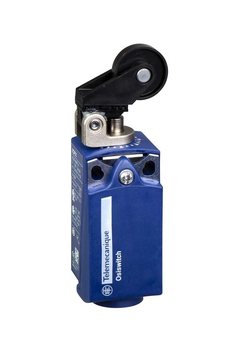 Limit switch, Limit switches XC Standard, XCKP, thermoplastic plastic roller lev plunger H or V, 1NC+1 NO, slow, M16